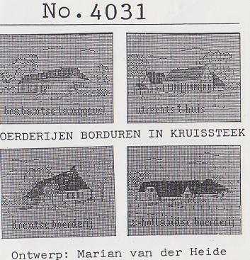 Boerderijen borduren in Kruissteek Nr. 4031